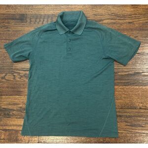 Lululemon Athletica Hunter Green Short Sleeve Shirt Polo Men's Size Unknown